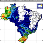 
Figura 1: Previsão de chuva para a 1ª semana (09/10/2023 a 16/10/2023). Fonte: INMET.
