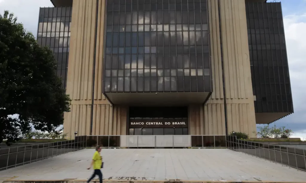 A foto mostra o Banco Central brasileiro