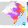 Mapa do Rio Grande do Sul indicando Chuva acumulada prevista para o período entre 05 e 11 de setembro.